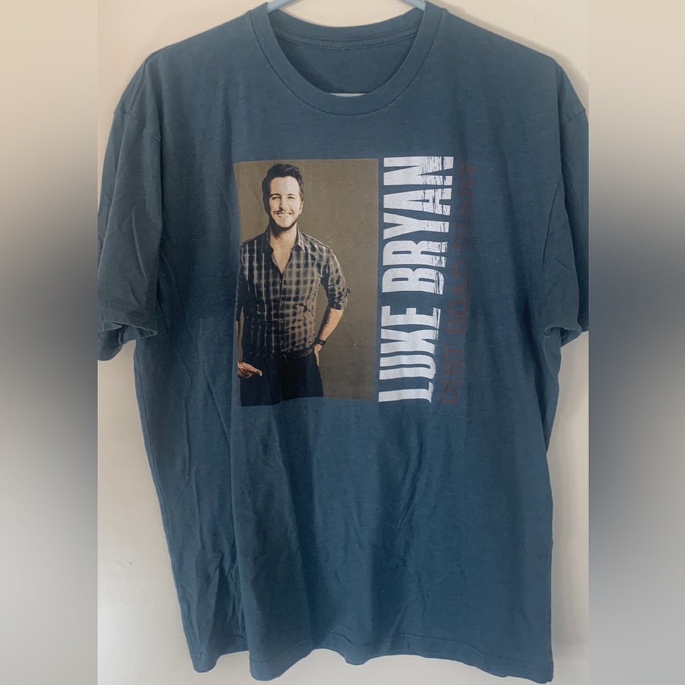 Luke Bryan Shirt Dirt Road Diary Graphic Tee Large Country Music Hall of Fame